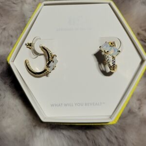 Elegant Gold and Moonstone Earrings